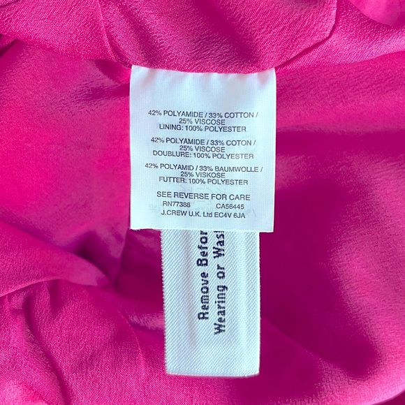 NWOT J. Crew Lace Hot Pink Peplum Sleeveless Top 00 XSmall - Picture 8 of 8